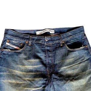 Vintage Diesel Jeans Kratt Straight Leg Dirty Blue Wash 738
